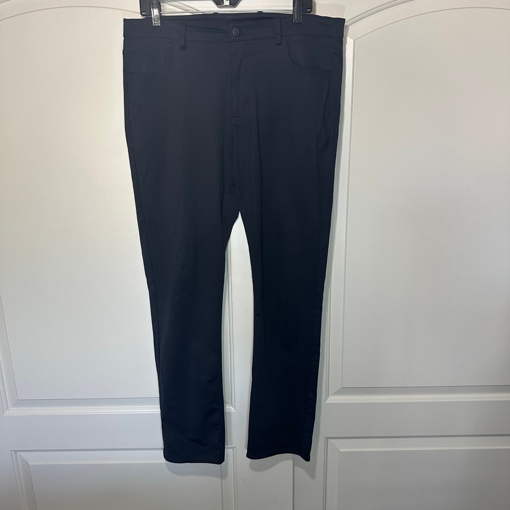 Graham Luxe Golf Pants Mens 34x32 Emerson Black Stretch Athleisure‎ GL50224